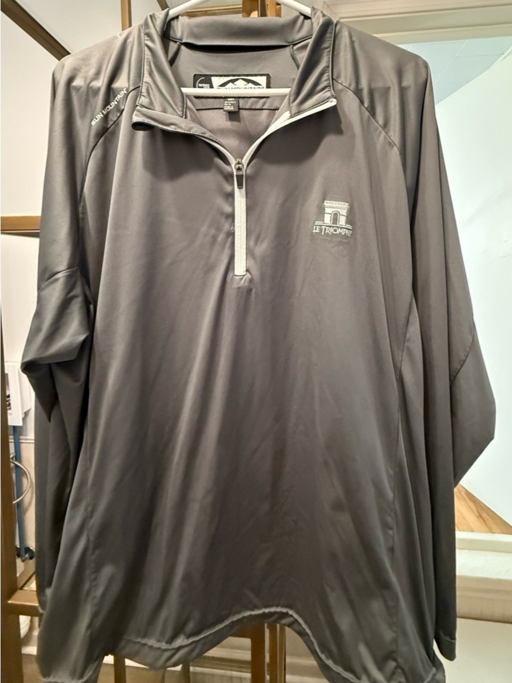 Men's Sun Mountain Gray Half-Zip Pullover Jacket